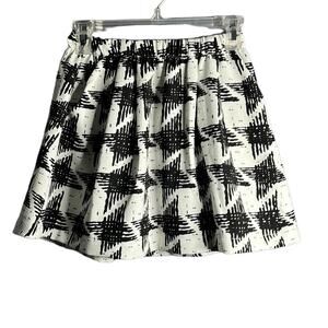 Lush Black and White Checkered Full Mini Skirt Size Small